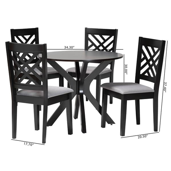 Baxton Studio Norah Modern 5pc. Dining Set