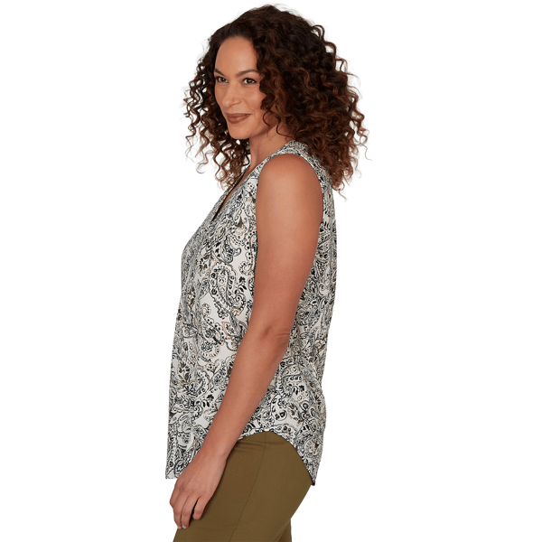 Womens Emaline La Vita Costiera Sleeveless Paisley Blouse
