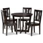 Baxton Studio Elodia Dark Brown Finish Wood 5pc. Dining Set - image 1