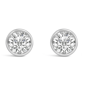 Haus of Brilliance Lab-Grown Diamond Classic Bezel Stud Earrings - image 1