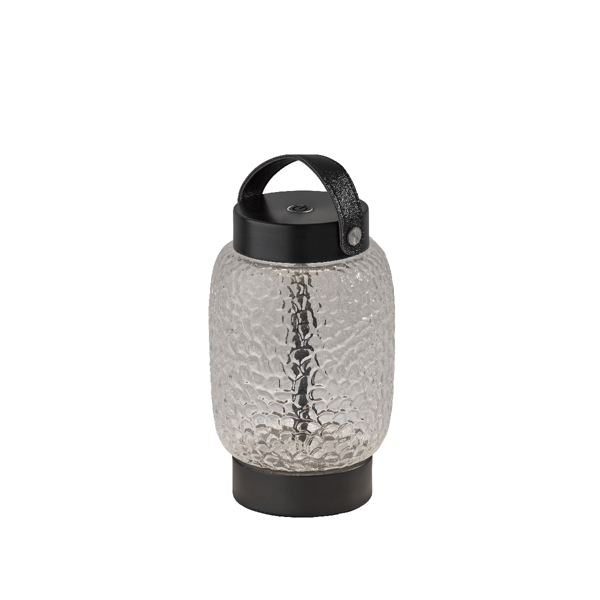 Adesso Cassius Cordless LED Table Lantern with Iron & Glass Shade - image 