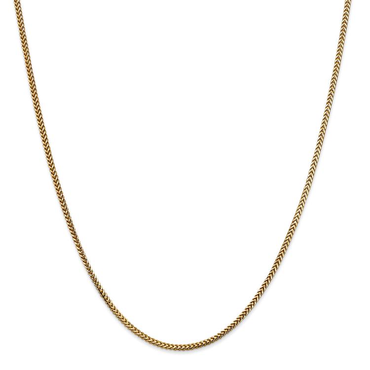 Unisex Gold Classics(tm) 1.5mm. 14kt. Solid Polished Franco Necklace