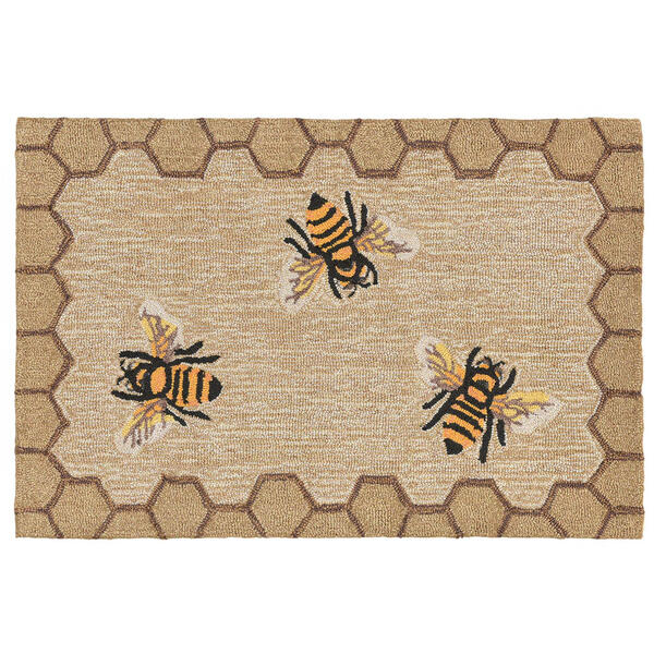 Liora Manne Frontporch Honeycomb Bee Indoor/Outdoor Accent Rug - image 