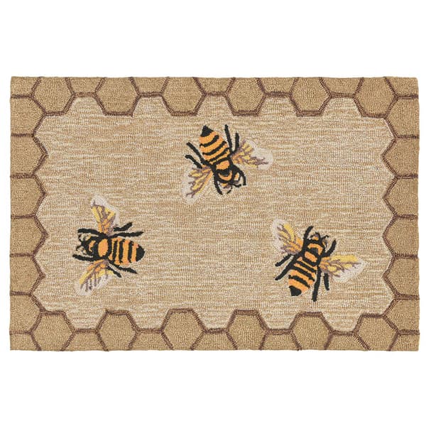 Liora Manne Frontporch Honeycomb Bee Indoor/Outdoor Accent Rug
