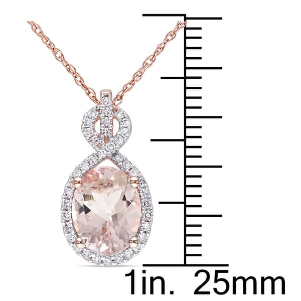 Gemstone Classics&#8482; 10kt. Rose Gold Morganite Pendant