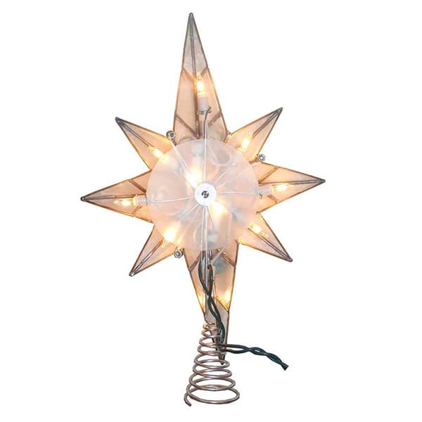 Kurt Adler 10-Light Capiz Bethlehem Star w/ Seahorse Treetop