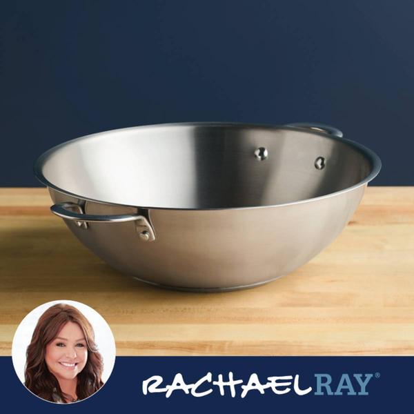 Rachael Ray Professional 14in. Stainless Steel Induction Wok