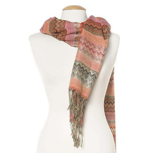 Womens Jacquard 2 Tone Pashmina - image 