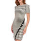 Womens Tommy Hilfiger Short Sleeve Houndstooth Asymmetric Dress - image 3