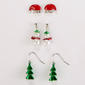 Christmas Motif Multiple Dangle &amp; Stud Earrings Set - image 1