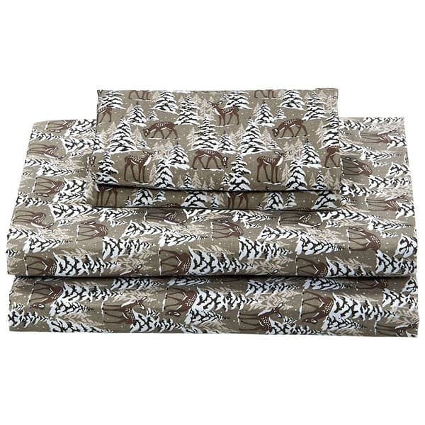Ashley Cooper Winter Deer Microfiber Sheet Set - image 