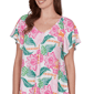 Petite Ruby Rd. Hothouse Florals Textured Floral Blouse - image 4