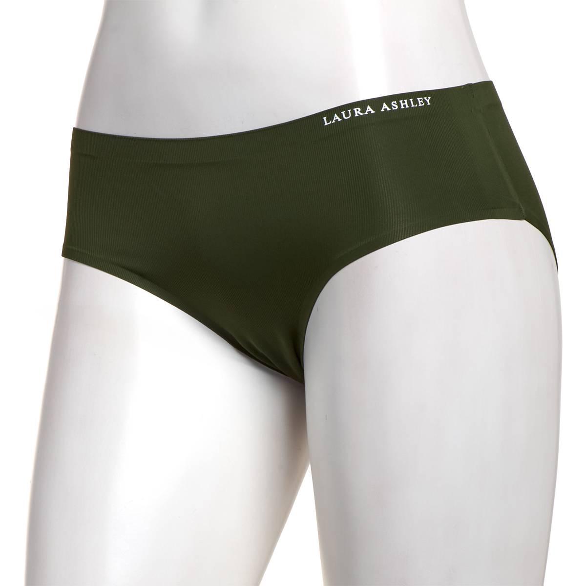 Womens Laura Ashley(R) Ribbed Laser Hipster Panties - LS8444BG