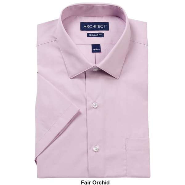 Mens Architect&#174; Short Sleeve Regular Fit Solid Dress Shirt