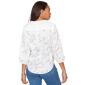 Petite Ruby Rd. Hothouse Florals Tie Front Eyelet Blouse - image 2
