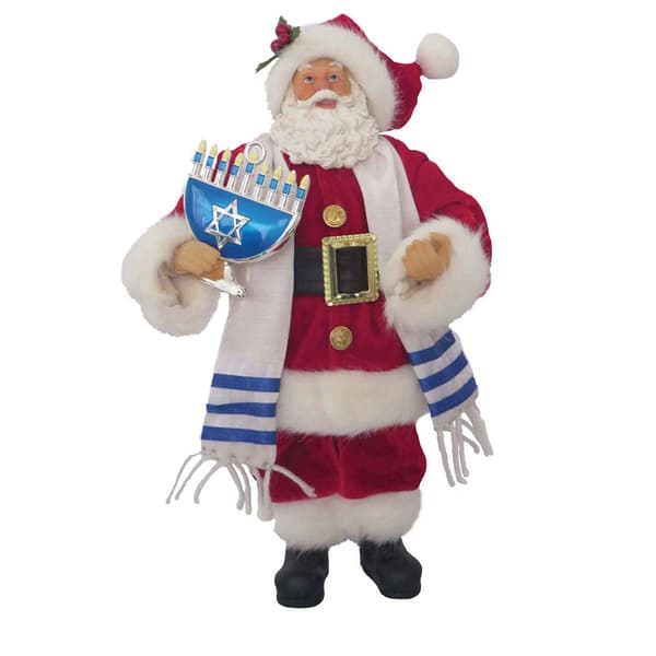 Santa's Workshop 12in. Hanukkah Santa - image 