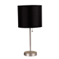 HomeRoots 16in. Silver Candlestick Table Lamp with Drum Shade - image 1