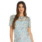Womens R&M Richards Short Sleeve Embroidery Flounce Hem Tea Dress - image 3