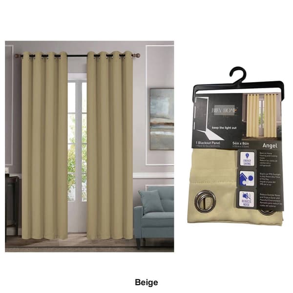 Angel Solid Woven Blackout Grommet Panel Curtain