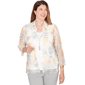 Womens Alfred Dunner Al Fresco Lace Floral Two In One Top With N - image 1