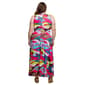Plus Size 24/7 Comfort Apparel Pink Floral Sleeveless Maxi Dress - image 3
