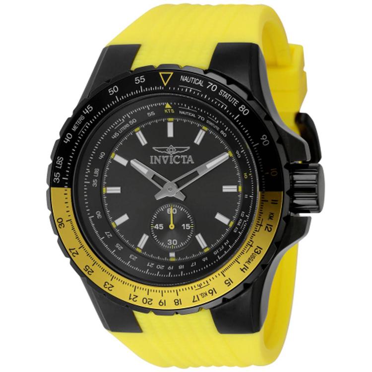 Mens Invicta Aviator Gunmetal Dial Quartz Watch - 49301