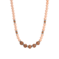 1928 16in. Copper-Tone Faux Pearl Filigree Bead Necklace - image 1