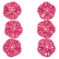 Ashley Cooper(tm) Pink Raffia Flower Tier Earrings - image 1