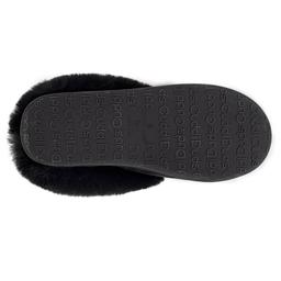 Womens Cuddl Duds® Faux Fur Collar Microsuede Clog Slippers