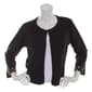 Womens Nina Leonard Long Sleeve Pearl Trim Cuff Shrug - image 1