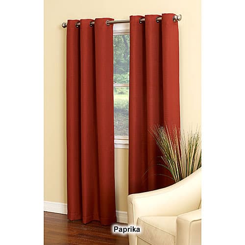 Montego Woven Bronze Grommet Curtain Panel