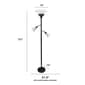 Lalia Home Classic 2 Light Scalloped Shade Torchiere Floor Lamp - image 6