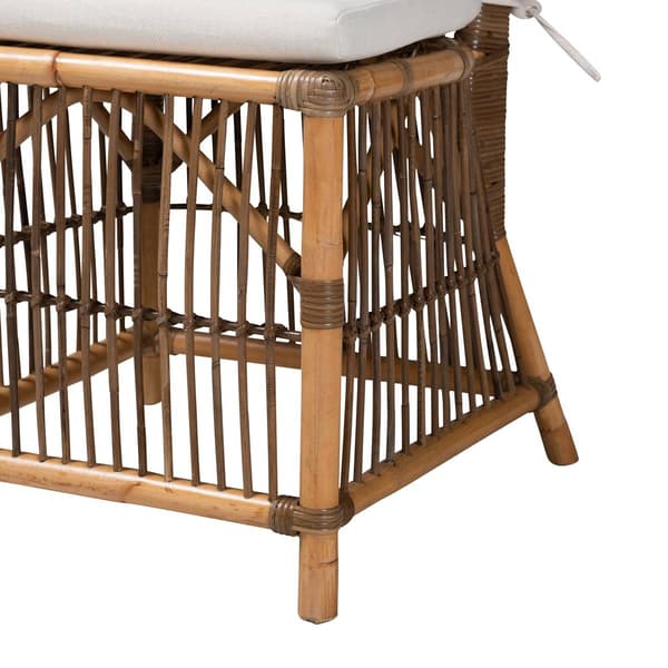 Baxton Studio Kim Bohemian Natural Brown Rattan Dining Chair