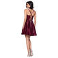 Juniors Blondie Nites Lamour Satin Contrast Lace Up A-Line Dress - image 3