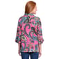Womens Ali Miles 3/4 Cuff Sleeve Bright Paisley Blouse - image 2
