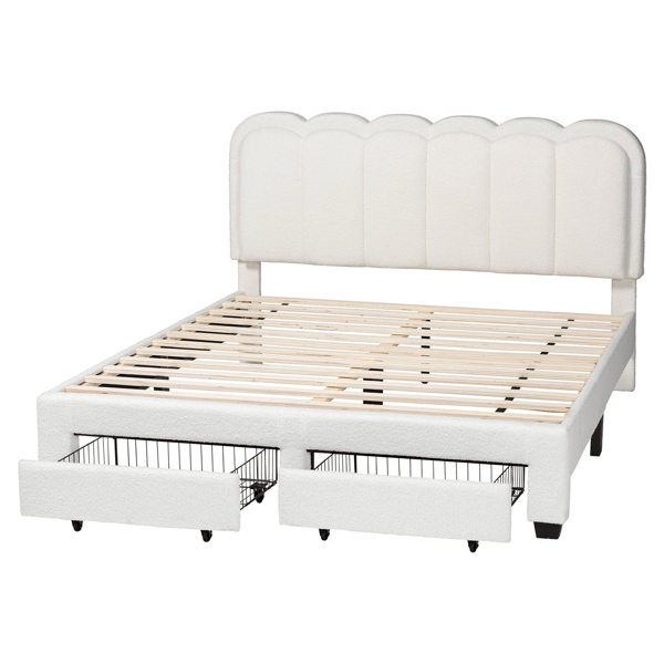 Baxton Studio Caradonna Cream Teddy-Bear Platform Bed