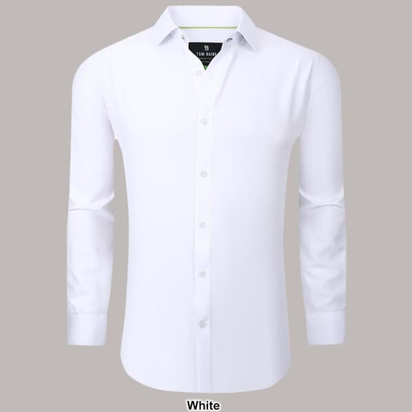 Mens Tom Baine Solid Slim Fit Long Sleeve Dress Shirt