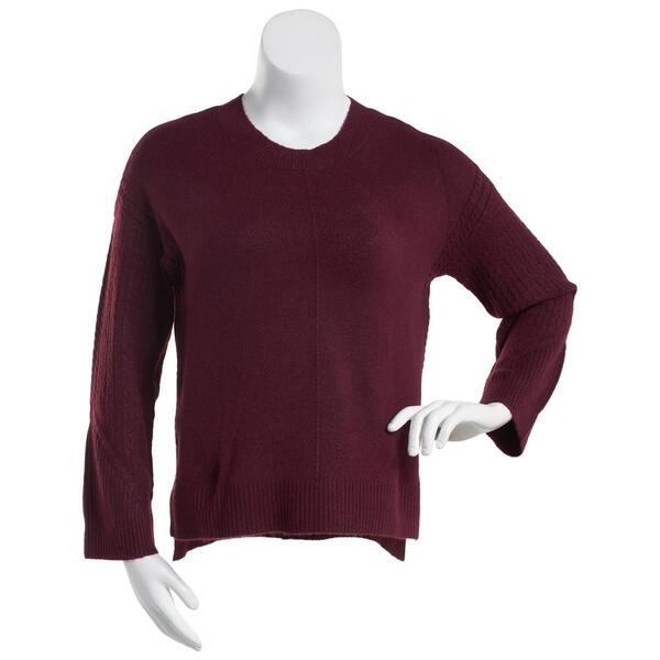 Womens Calvin Klein Cable Long Sleeve Crew Seam Front Sweater - image 