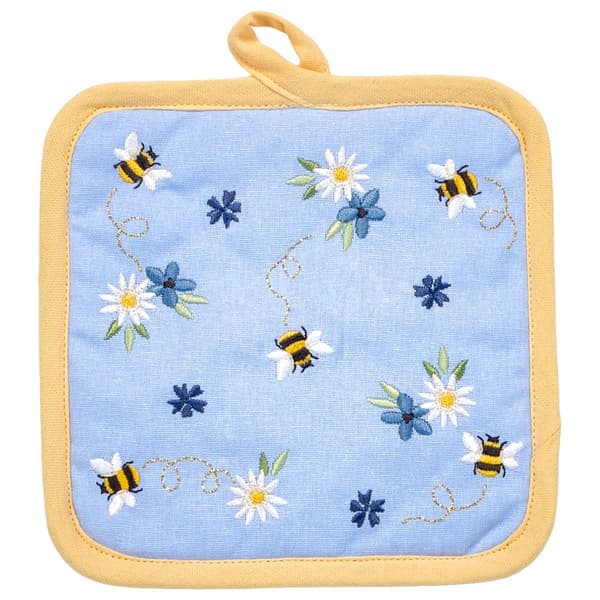 Kay Dee Blue Bee Pot Holder - image 