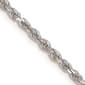 Unisex Gold Classics&#8482; 2mm. White Gold Diamond Cut Rope Necklace - image 3