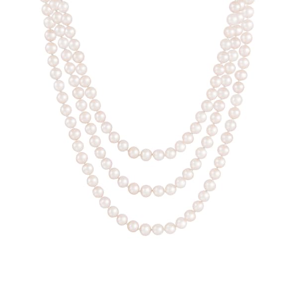 Splendid Pearls Endless 80 Freshwater Pearl Necklace - image 