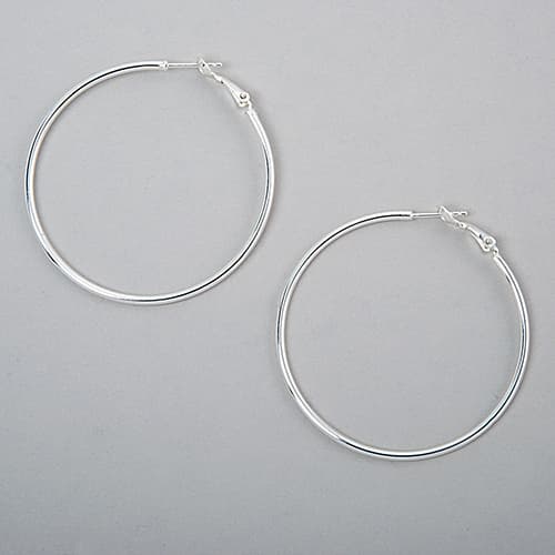 Pure 100 by Danecraft 50mm Hoop Earrings - image 