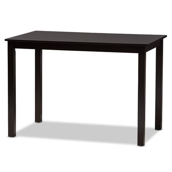 Baxton Studio Nicolette Two-Tone Dark Brown Wood 5pc. Dining Set