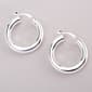 Ellen Tracy Sterling Silver Round Hoop Earrings - image 1