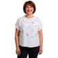 Plus Size Cocomo Short Sleeve Coastal Sea Scene Airflow Blouse - image 1