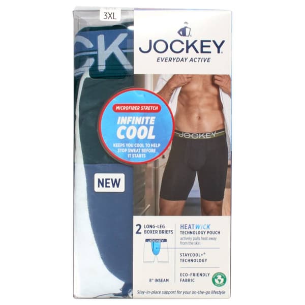 Mens Big & Tall Jockey®  2pk. Long Leg Boxer Briefs