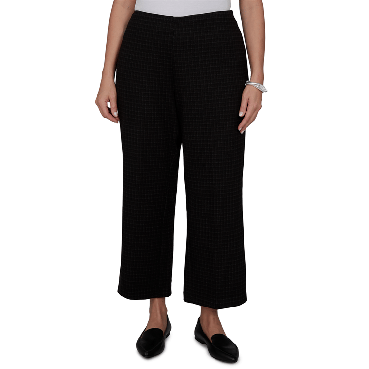 Plus Size Emaline Country Code Plaid Kick Flare Pull On Pants