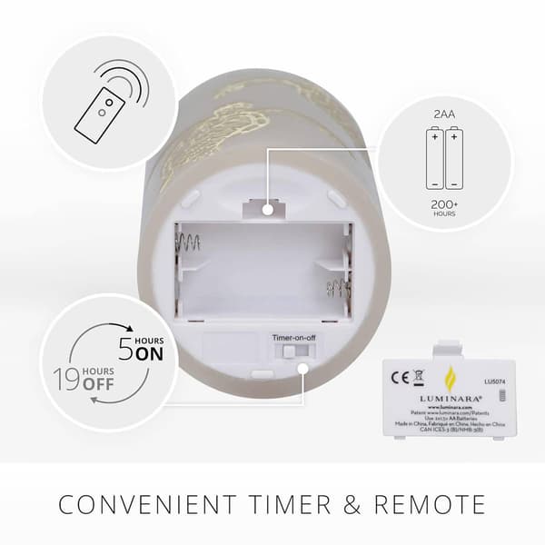 Luminara Turtle Moving Flame Pillar Candle - 3x6.5