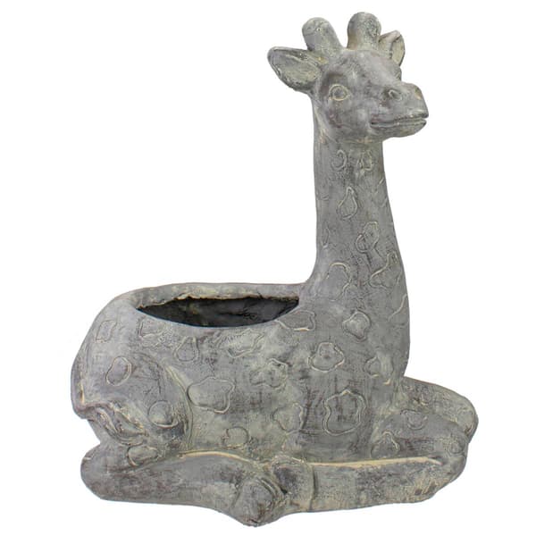 Northlight Seasonal 16in. Seated Giraffe Outdoor Garden Planter