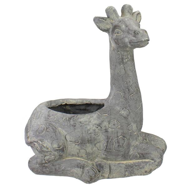 Northlight Seasonal 16in. Seated Giraffe Outdoor Garden Planter - image 